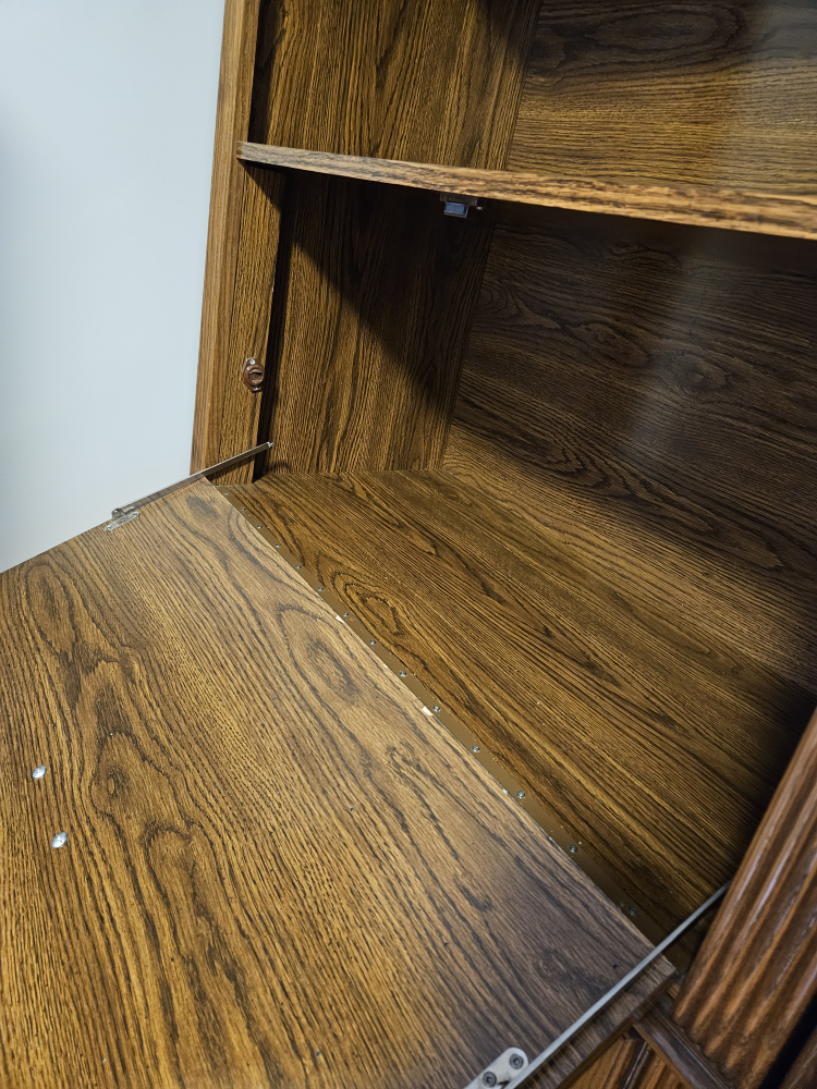 Vintage Wood Bookcase and Secretary Desk Set - photo 4