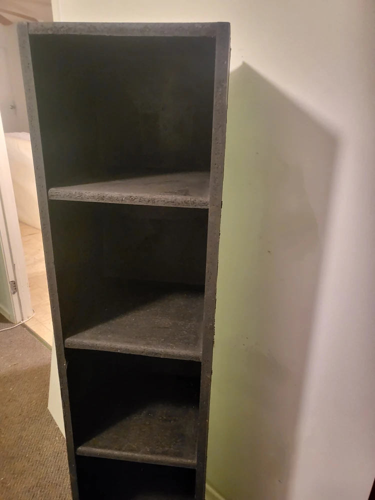 Black Five-Shelf Storage Unit - photo 3