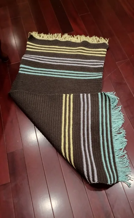 Hand-Crocheted Striped Rug image indicator(6)