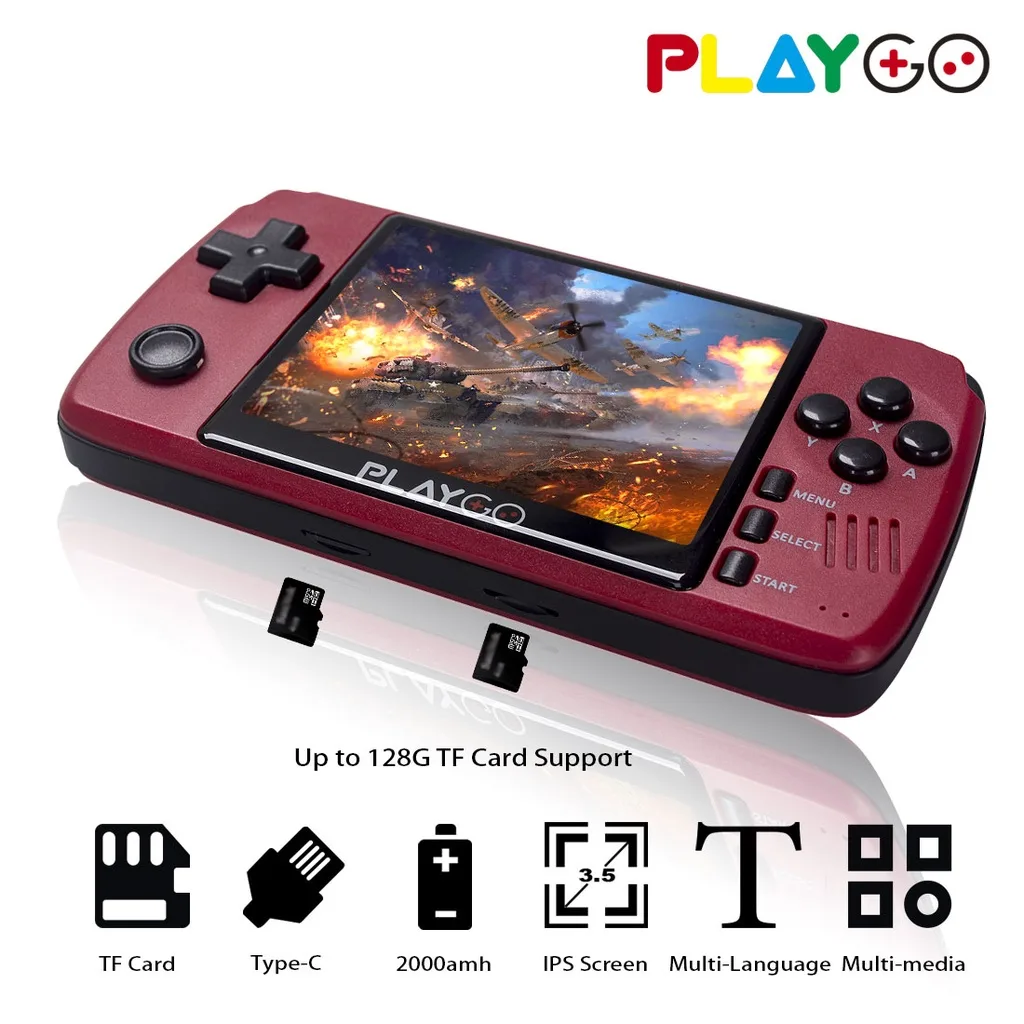 Wolsen PLAYGO Retro Handheld Game Console - Red image indicator(5)