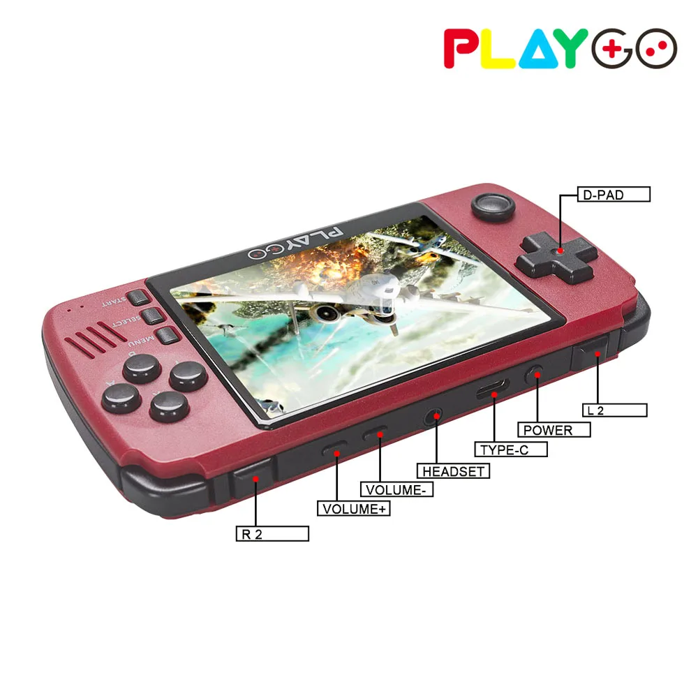 Wolsen PLAYGO Retro Handheld Game Console - Red image indicator(6)