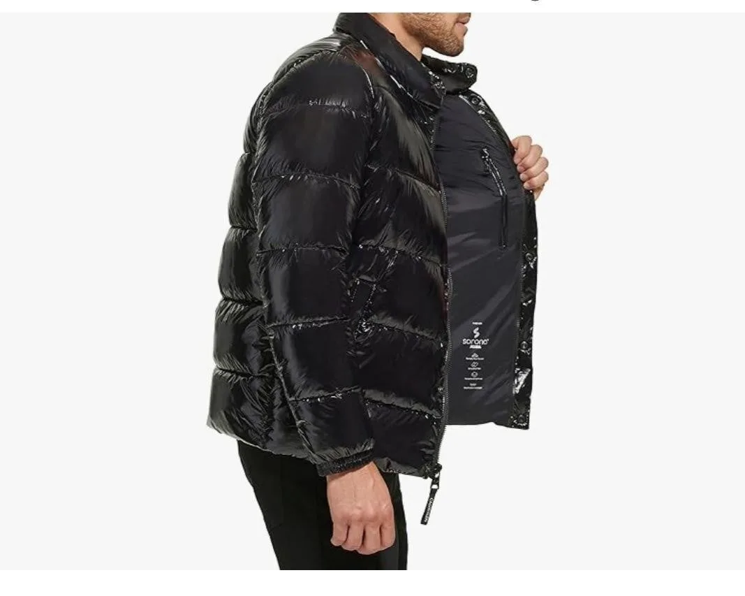 Calvin Klein Men's Black Shiny Puffer Jacket image indicator(2)