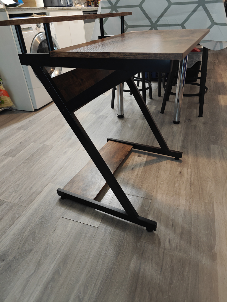 Two-Tiered Computer Desk with Z-Shaped Legs - photo 2