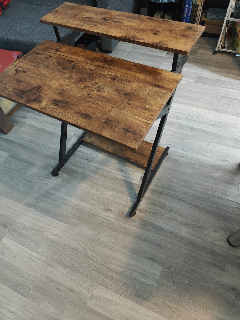 Two-Tiered Computer Desk with Z-Shaped Legs - photo 4