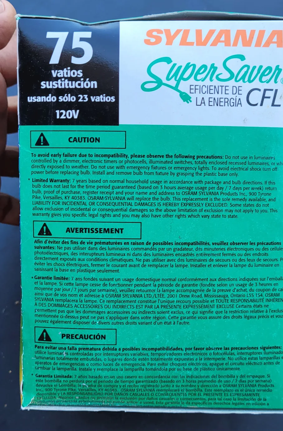 Sylvania  CFL Flood Light Bulb - Red image indicator(2)