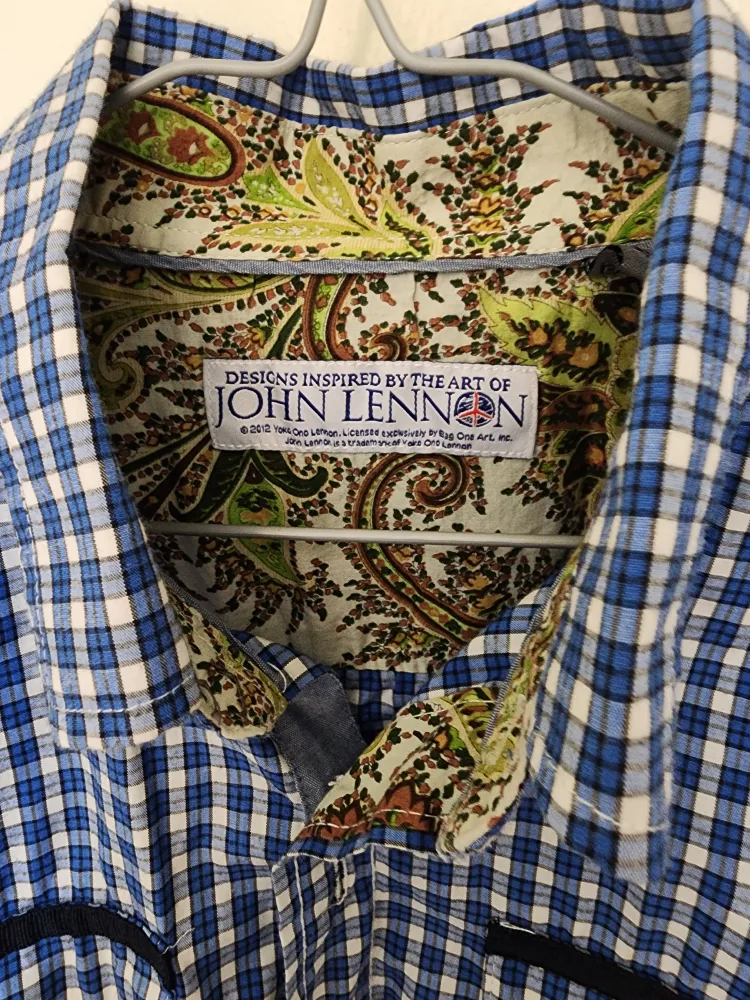 Men's John Lennon Designs Inspired Button-Down Shirt image indicator(2)