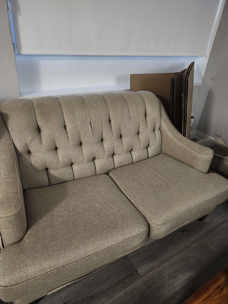 Mid-Century Modern Button Tufted Sofa