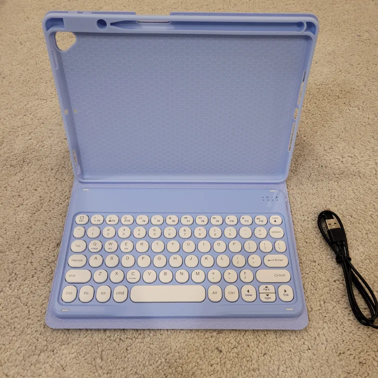 Bluetooth Keyboard Case for Tablet - Light Blue image indicator(2)