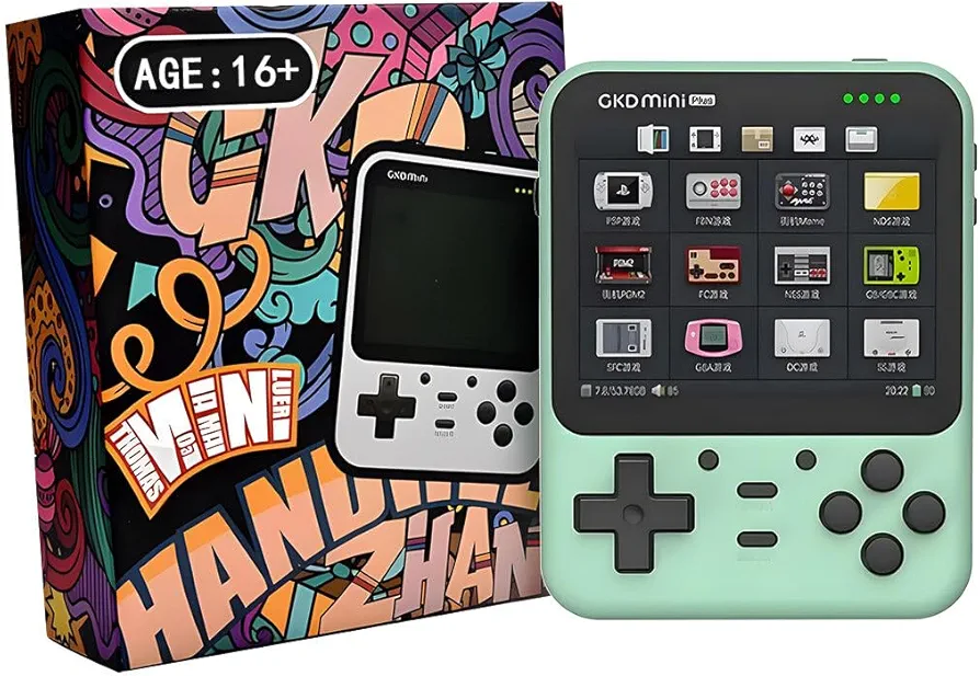 GKD Mini Plus Handheld Retro Game Console - Mint Green