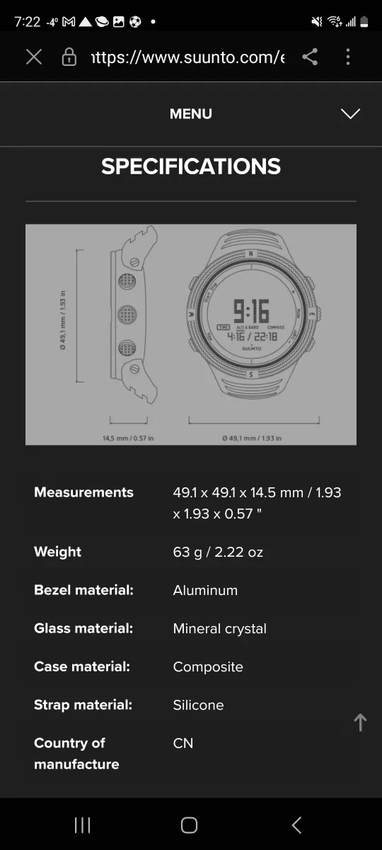 Suunto Core Light Green Outdoor Watch image indicator(2)