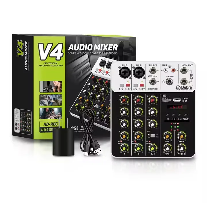 Debra V4 Professional Bluetooth Audio Mixer - USB Interface image indicator(3)