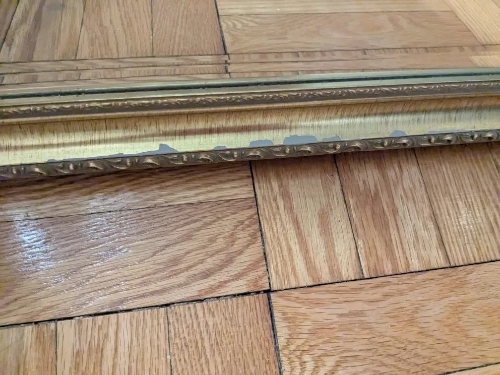 Large Gold Framed Mirror image indicator(2)