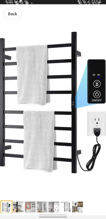 BRAND NEW ELECTRIC TOWEL WARMER - photo 2