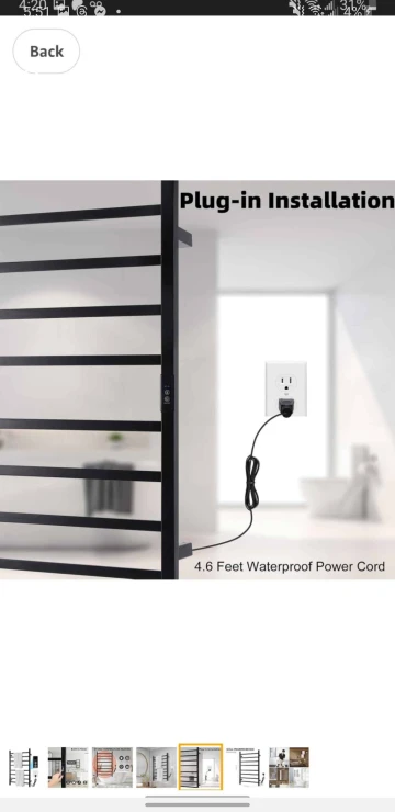 BRAND NEW ELECTRIC TOWEL WARMER - photo 4