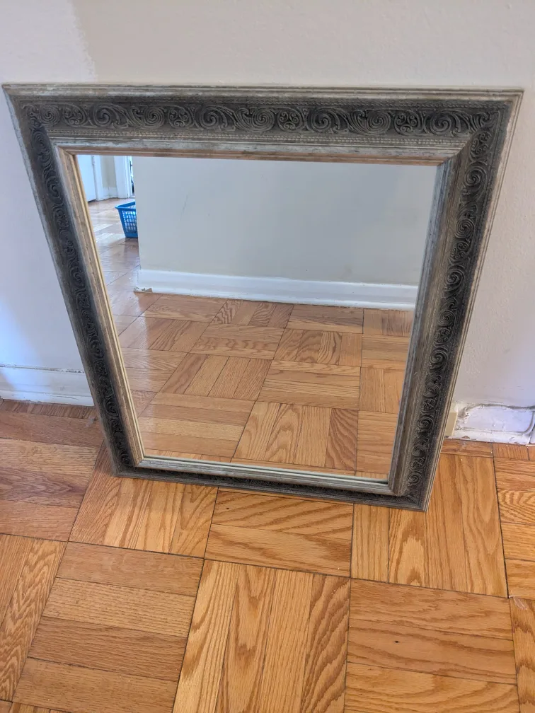 Grey framed mirror thumbnail