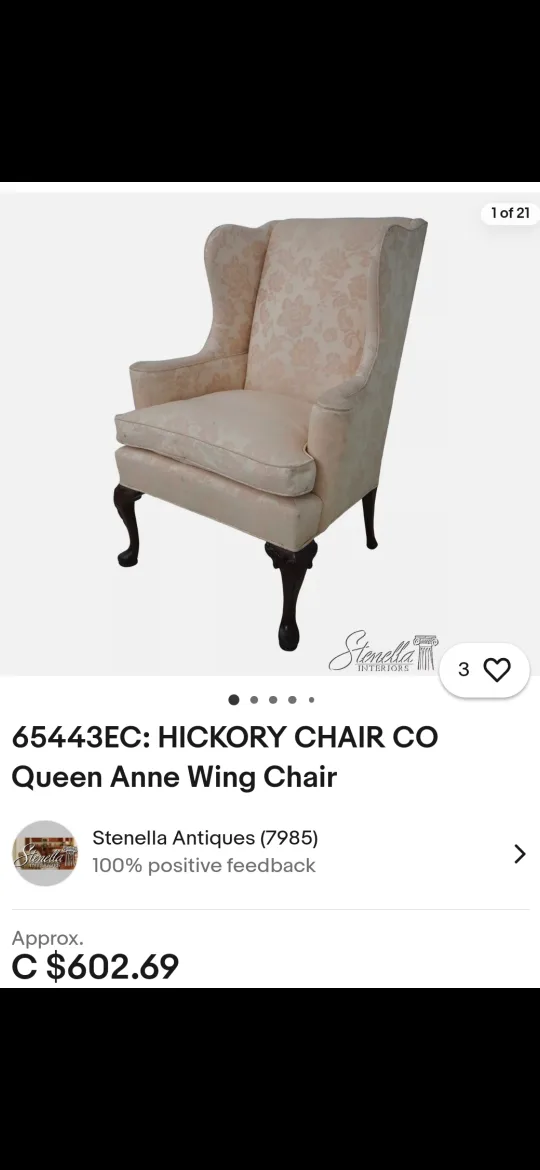 Cream Wingback Accent Chair image indicator(6)