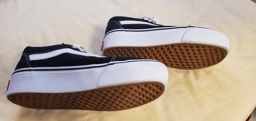 Women's Vans Old Skool Platform Sneakers - Black size 6 - photo 5