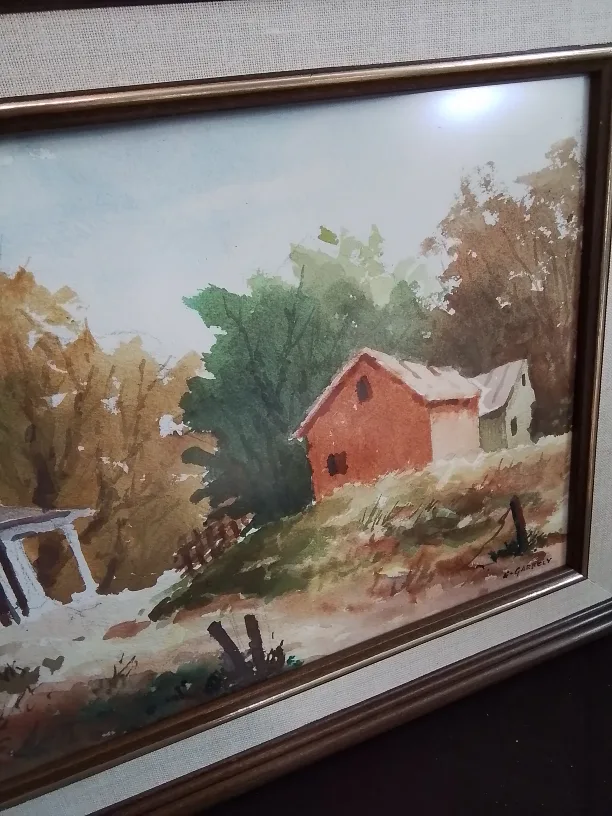 American Watercolor on Paper Sgd Edward Garbely image indicator(7)