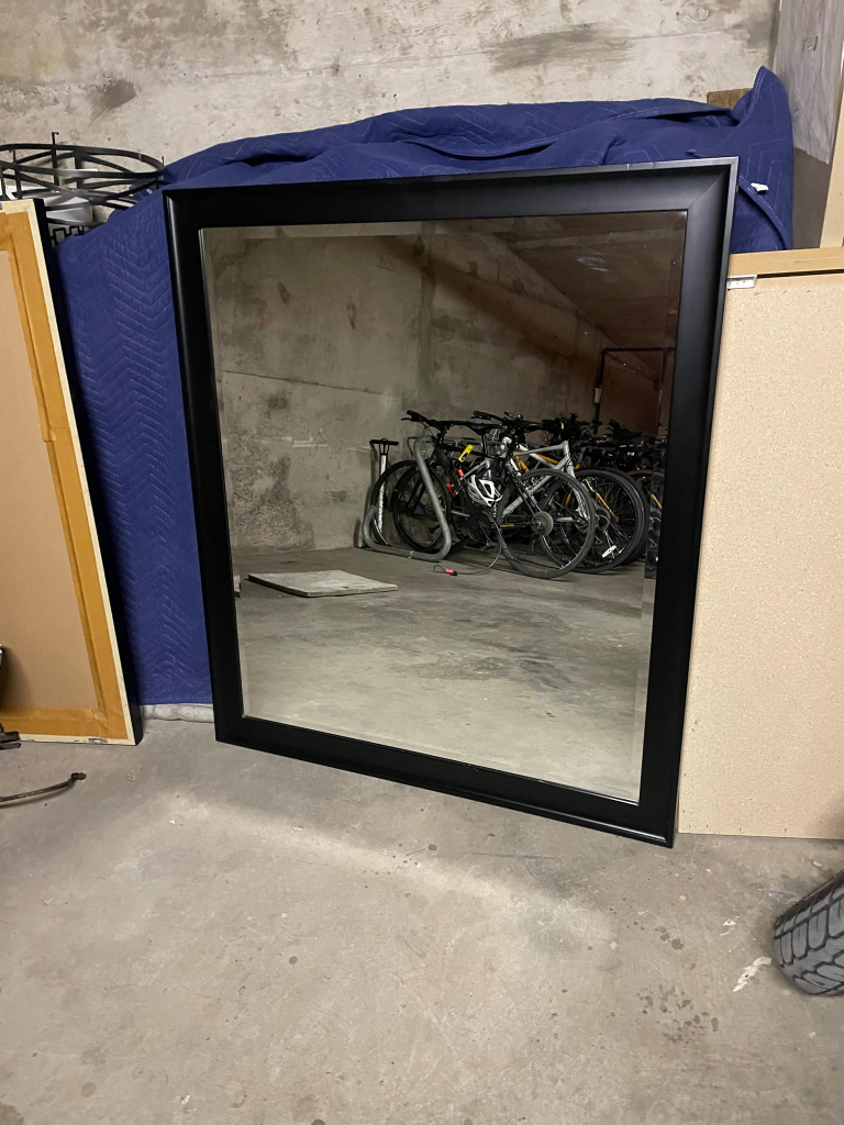 Large Black Framed Wall Mirrors