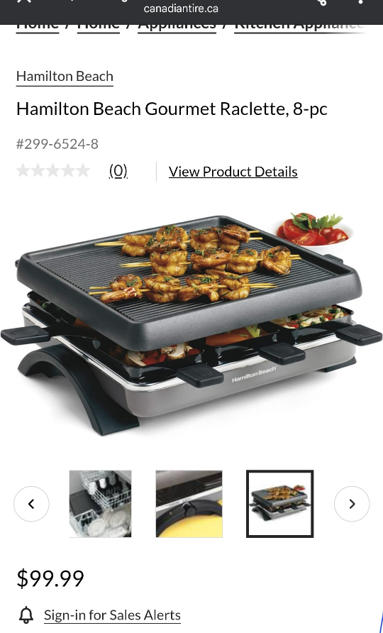 8 Person Raclette Grill, Brand New