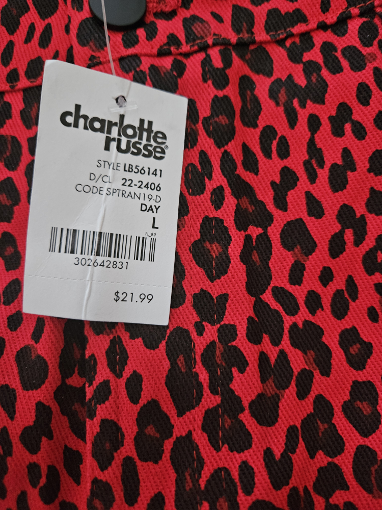 Charlotte Russe Red Leopard Print Mini Skirt - photo 2