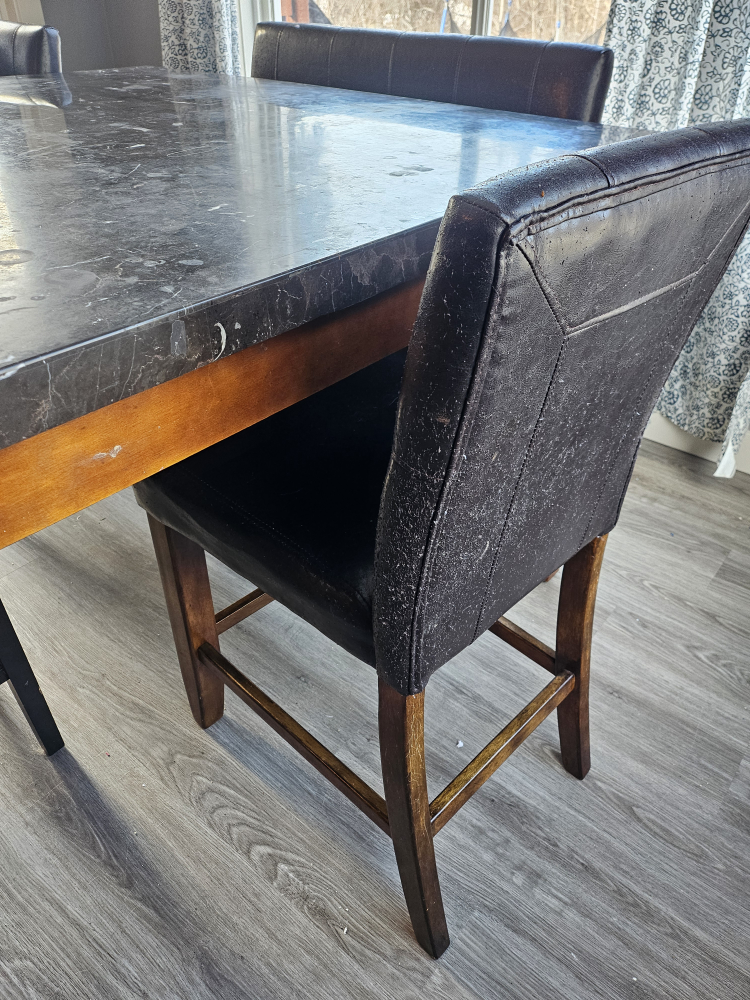 Dining Table Set with 6 Counter Height Chairs - photo 4