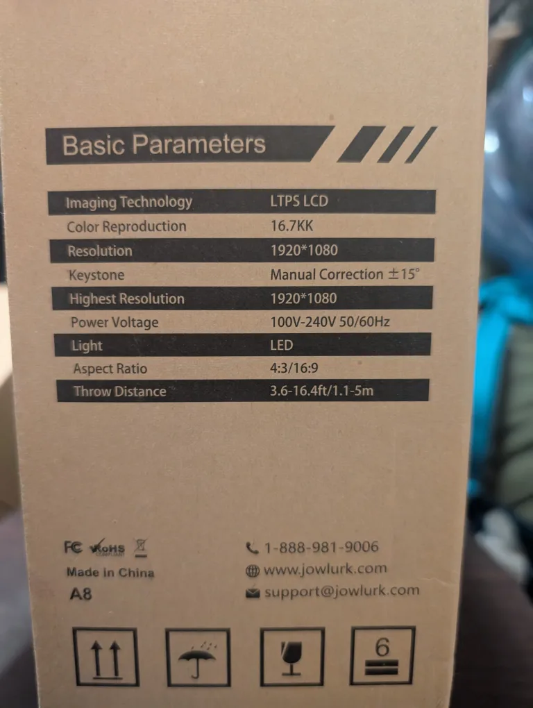 Jowilurk Mini Video Projector A8 image indicator(2)