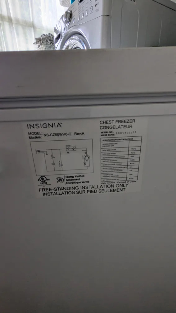Insignia 5.0 cu. ft. Chest Freezer image indicator(5)