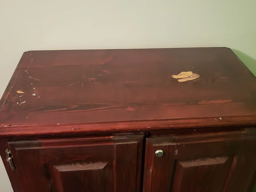 Dark Wood Armoire with Drawers - photo 5