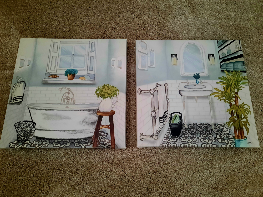 Bathroom wall art