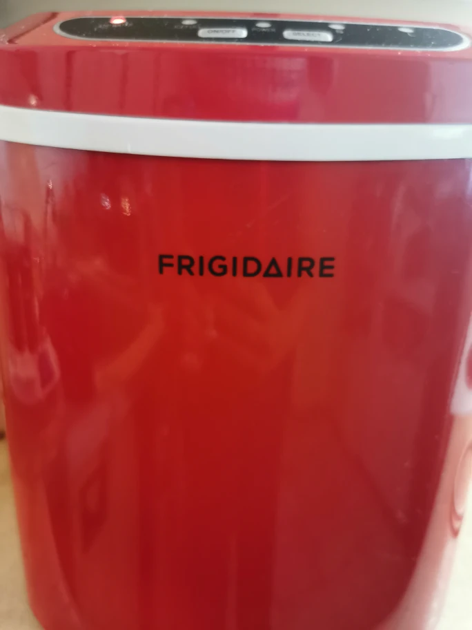 Red Frigidaire Compact Ice Maker