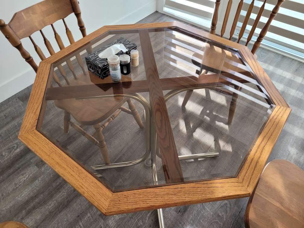 Glass Top Dining Table with Four Chairs - photo 2