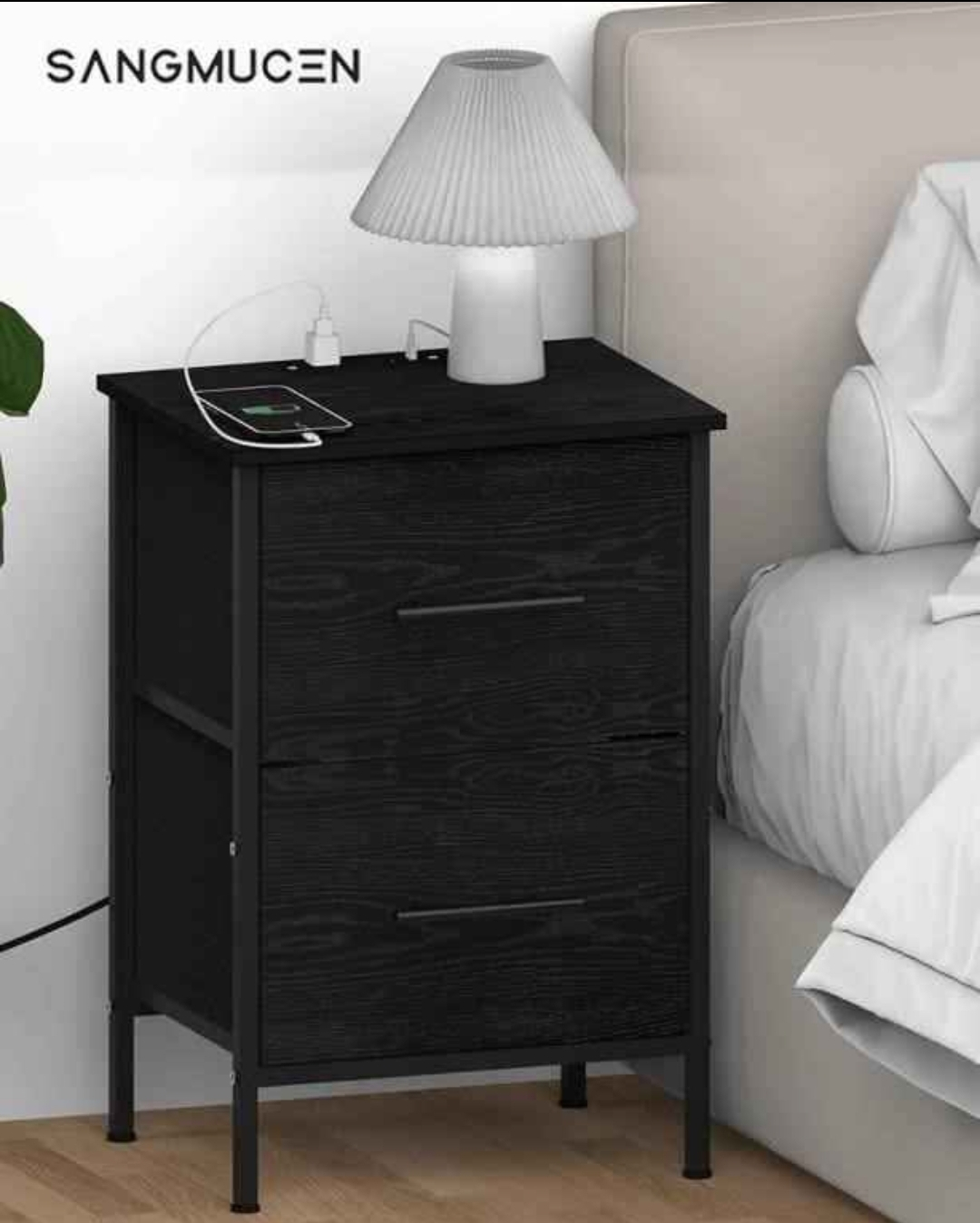 Sangmucen nighstand black - photo 3