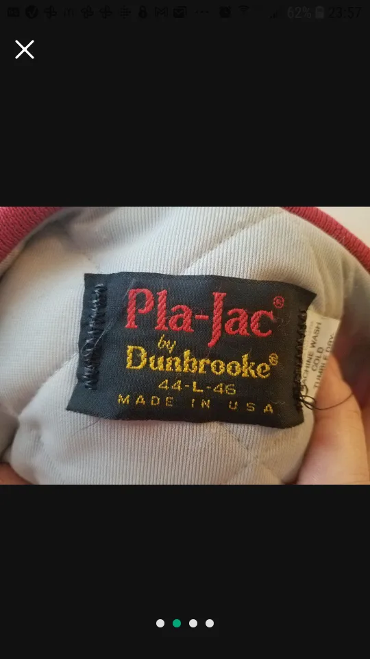 Vintage Red Satin Jacket with "Frank" Embroidery image indicator(9)