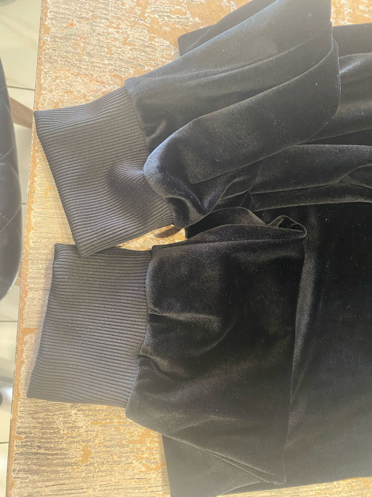 True Religion Black Velvet Joggers - Size Medium - photo 4