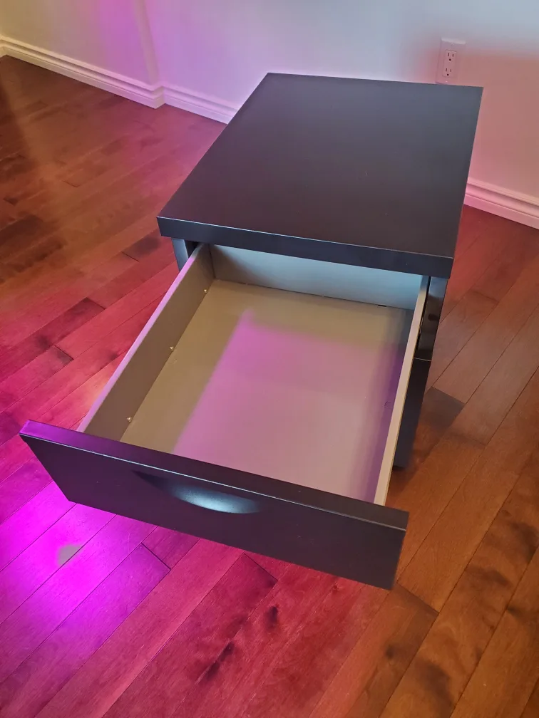 Black Metal File Cabinet with Two Drawers image indicator(3)