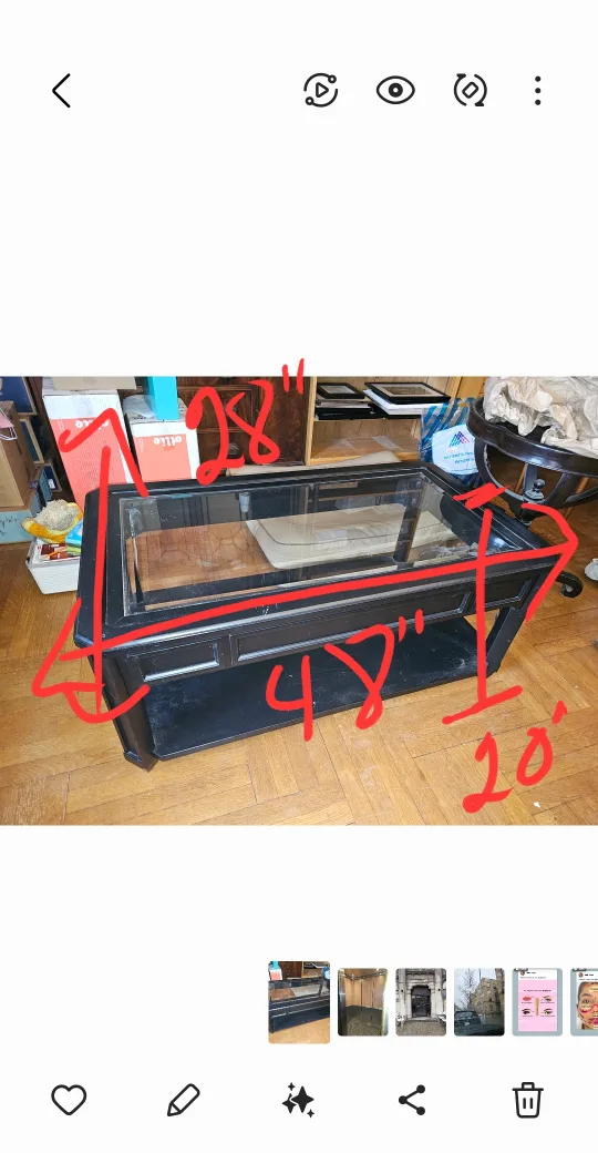 **FREE** WOOD AND Glass Coffee Table image indicator(2)