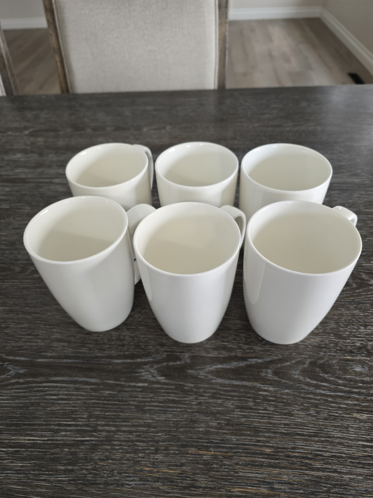 Set of 6 Stokes Porcelain Mugs