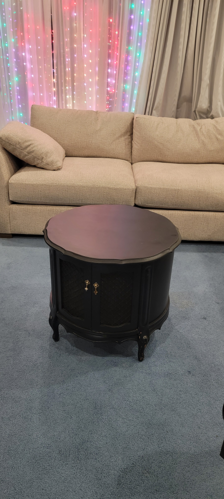 Vintage Black Round End Table 🧡 - photo 2