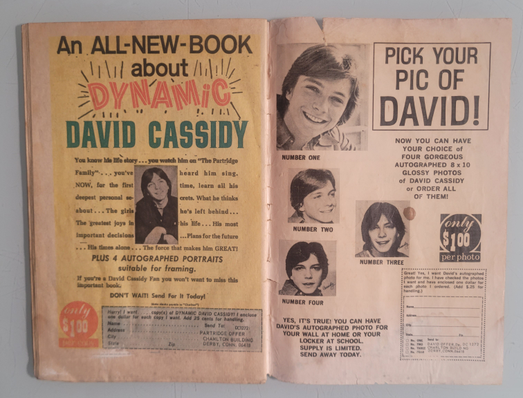 1972 Vintage David Cassidy Charlton Comic Book #9 - photo 4