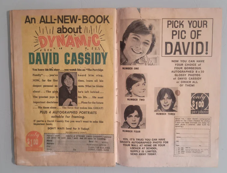 1972 Vintage David Cassidy Charlton Comic Book #9 image indicator(4)