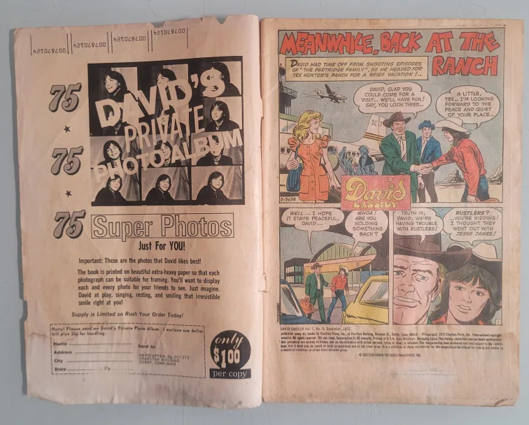 1972 Vintage David Cassidy Charlton Comic Book #9 image indicator(6)