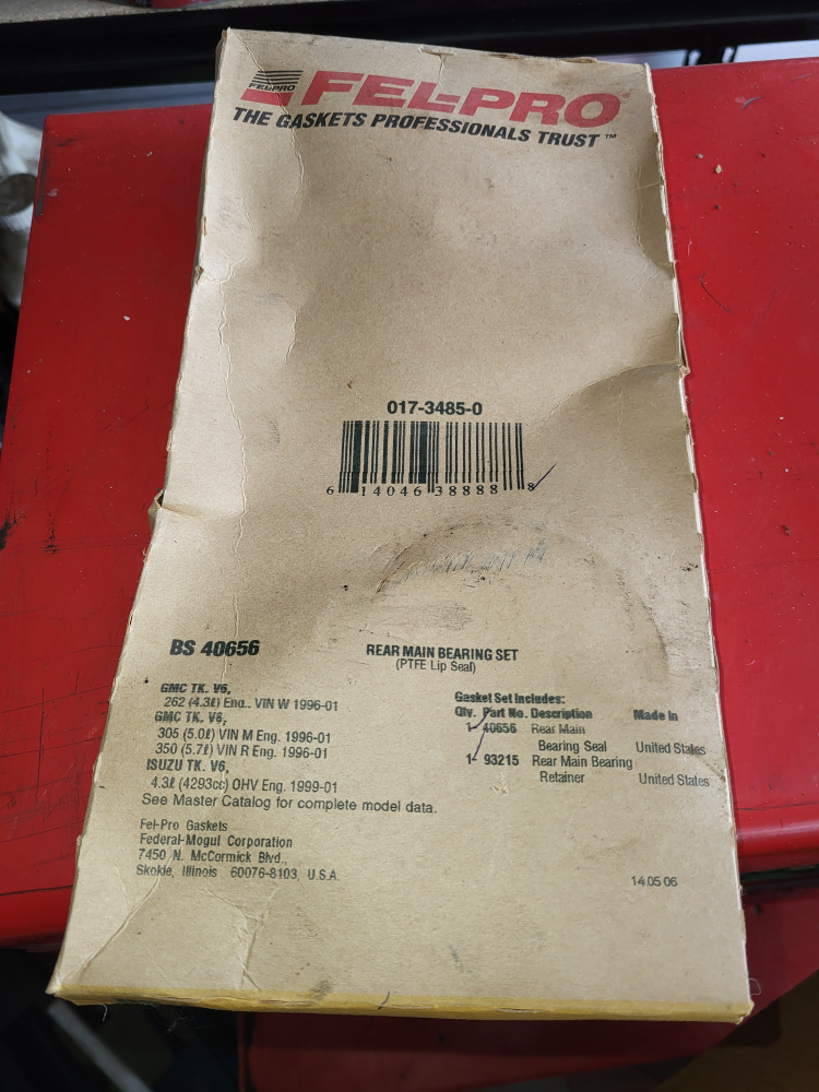 Fel-Pro Rear Main Seal Set 017-3485-0