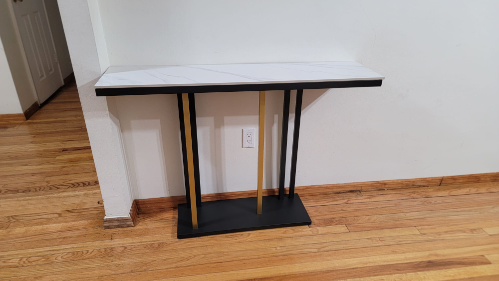 Modern Console Table with Real Marble Top - photo 2