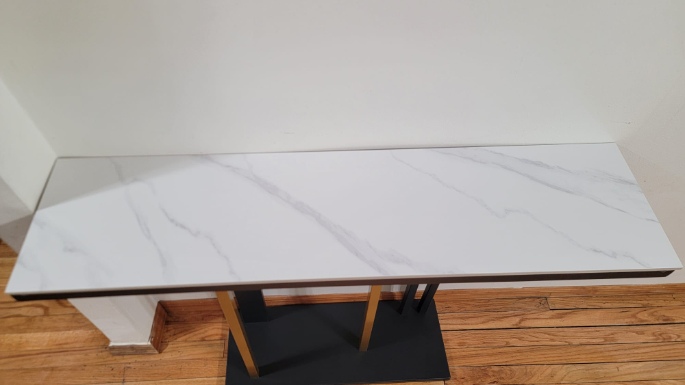 Modern Console Table with Real Marble Top - photo 5