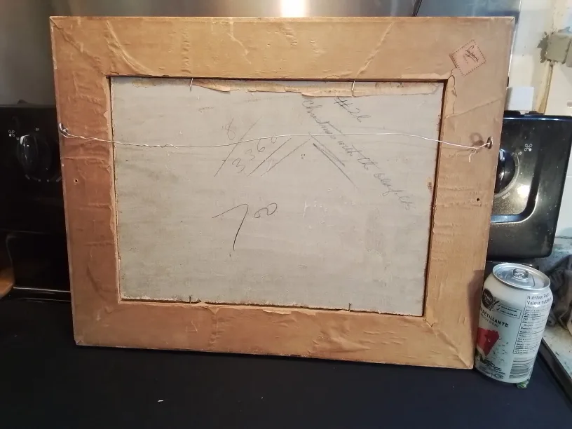 Canadian Vintage Framed Winter Scene Painting by Edmund Kinis image indicator(7)