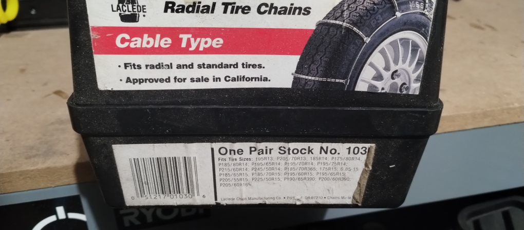 Lacledde Cable Type Radial Tire Chains - Size Fits P195/80R14