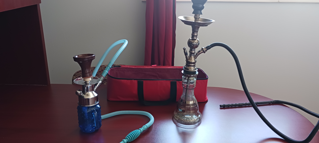 Two Hookahs - Small & Tall - Portable & Traditional