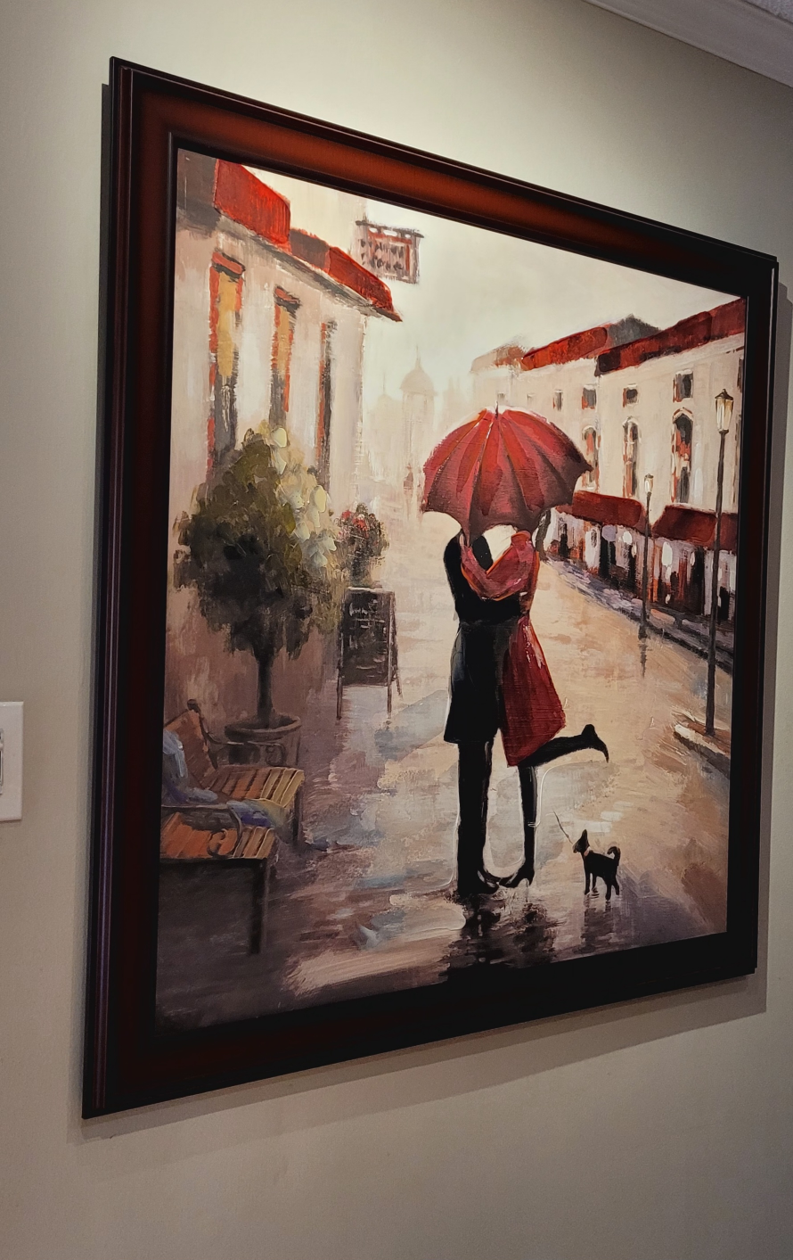 Framed Romantic Couple canvas painting - photo 4