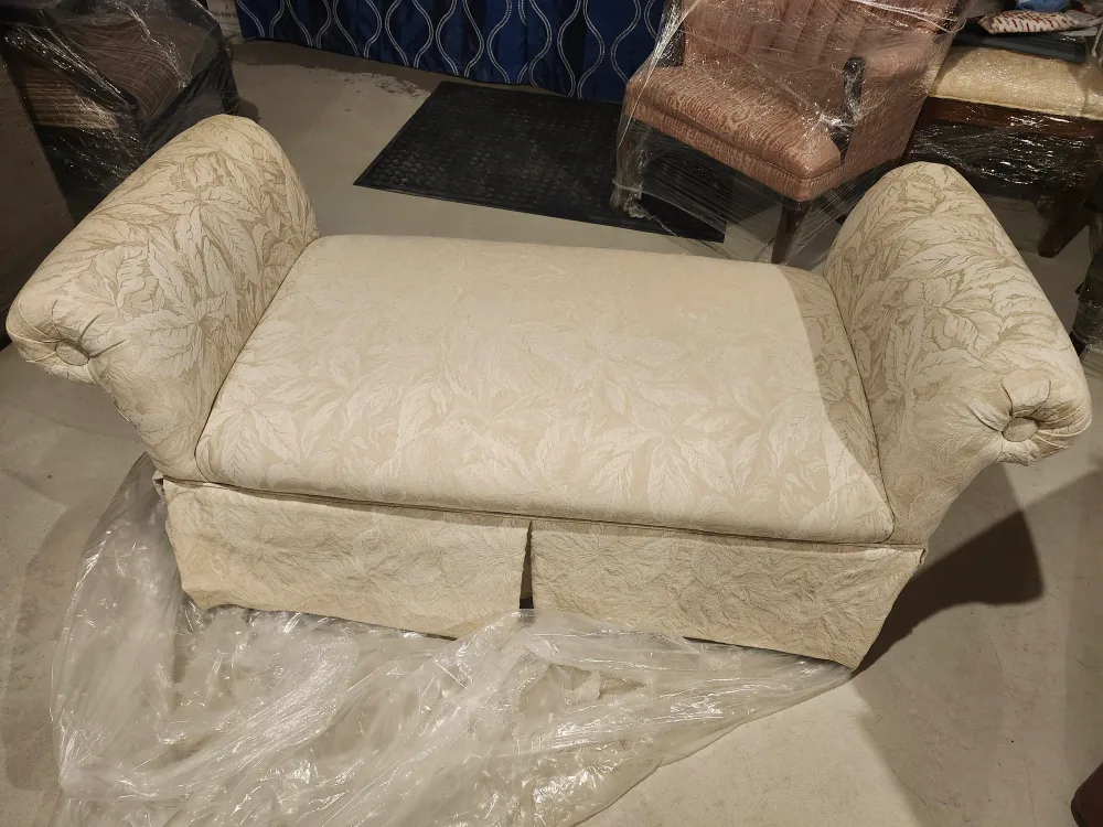 Elegant  color Beige  Upholstered Bench thumbnail